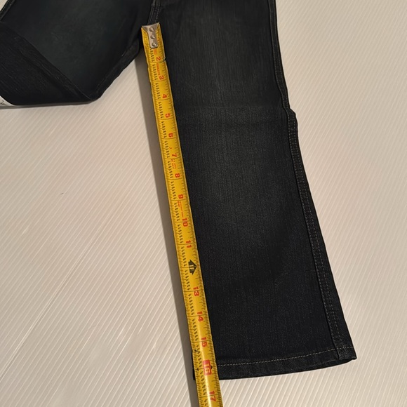 Wrangler slim straight, adjustable waist, boot cut blue jeans.  Size 5T - Picture 10 of 14